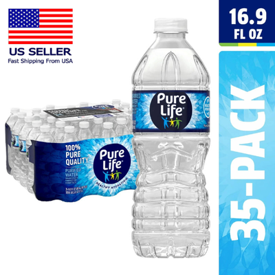 #ad Pure Life Purified Water 16.9 Fl Oz 500 mL Plastic Bottled Water 35 Pack $5.78