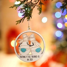 NEW Christmas Ornaments Wooden Christmas Xmas Tree Decorations Holiday Decor