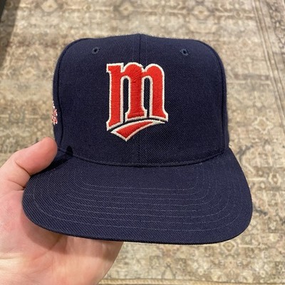 Vintage MLB Minnesota Twins American Needle Blockhead Wool Snapback Hat