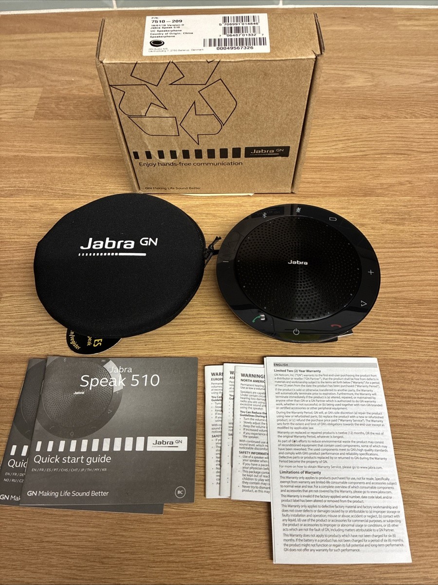 Jabra Speak 510 PHS002W Portable Bluetooth Speakerphone for