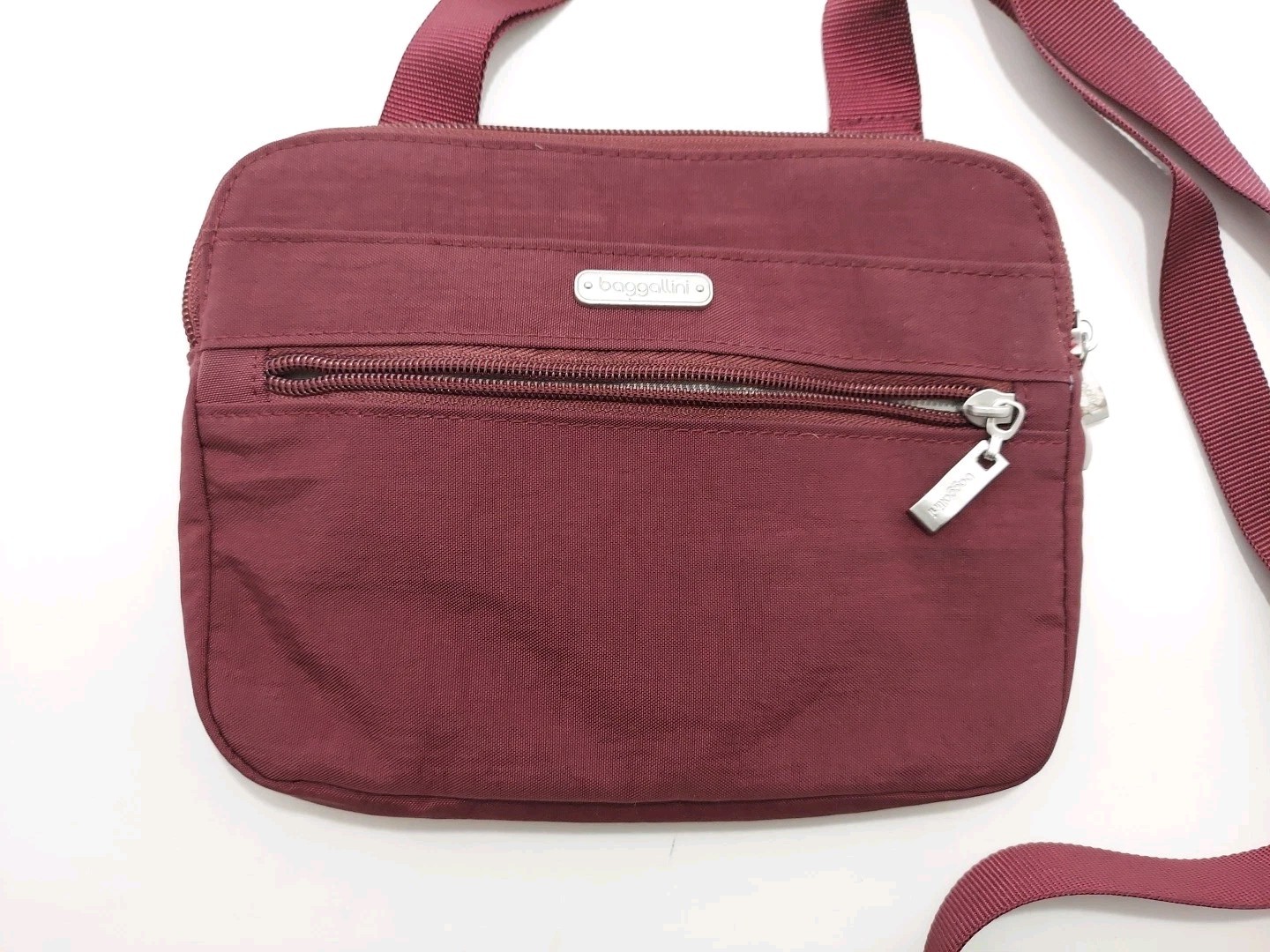 Baggallini Dark Cherry Double Zip Medium Crossbody - image 2
