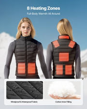 Heated Vest, Women Electric Heating Vest with 16000 mAh Battery Pack, Size S
