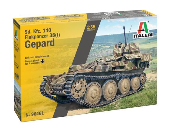 Maquette char Italeri Sd. Kfz. 140 Flakpanzer 38 t Gepard militaire miniature à peindre échelle 1/35