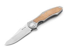 Coltello Real Steel RSK Exorcist Ti Natural Micarta Framelock Folder S35VN Acciaio