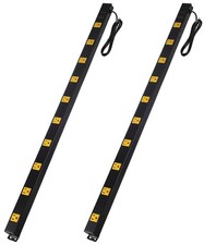 10-Outlet Heavy Duty Power Strip Surge Protector Metal Long Extension Cord 6-...