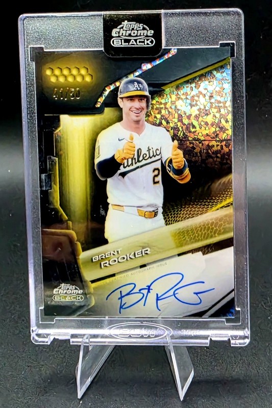 BRENT ROOKER 2026 Topps Chrome Black Encased On-Card Auto #CBA-BR Gold /50