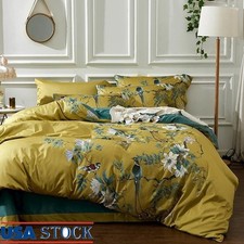 Soft Floral Duvet Cover Set Cotton Bedding W/ Pillowcases Aesthetic Decor King