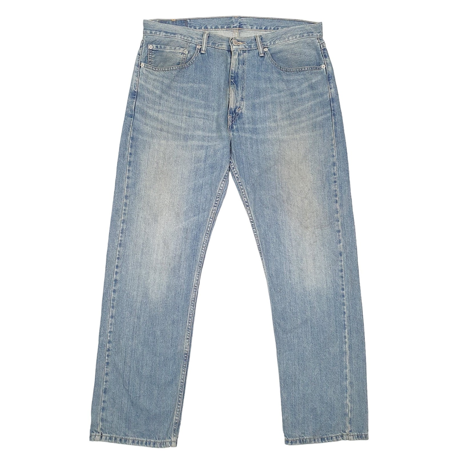 LEVIS 505 Jeans Regular Fit Blue Denim Trousers Mens W38 L30 image 2
