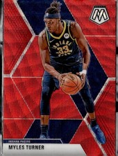 2019-20 Panini Mosaic #195 Myles Turner Red Wave Prizm