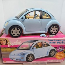 *Rare* Vintage 2000 BARBIE Volkswagen Beetle Blue Mattel Toy w/Box