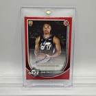 2025-26 Bowman John Tonje (RC) RED 1/5 SSP Autograph UTAH CELTICS ROOKIE CLEAN