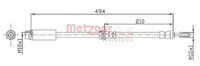 Bremsschlauch Metzger Autoteile 4112313 FüR Fusion Ford Fiesta 5 Tdci ST150