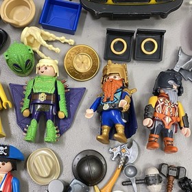 Playmobil 3 lbs Lot 45+ Figures Weapons Horses Cows Donkey Ruffnut Tuffnut HTTYD