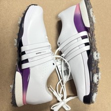 Adidas Tour 360 24 Golf Shoes White Shadow Fig Black IE3366 Men's Sz 12.5 New