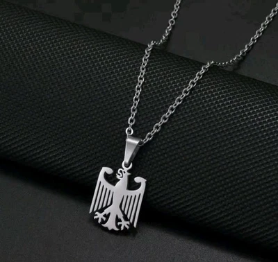 Unisex Halskette Edelstahl mit Deutscher Adler Anhänger – Top Geschenk. Neu  - Bild 1 von 3