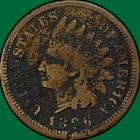 1886 Type 1 Indian Head Cent Very Good VG Coin, Corrosion #40721