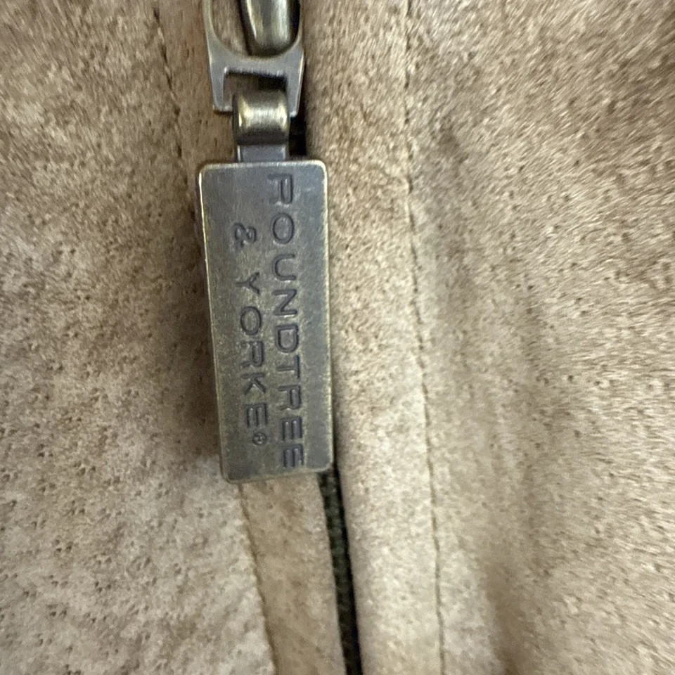 Men's Roundtree and York Suede Bomber Jacket, Size Large - Image 2 of 4