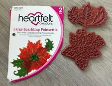 Heartfelt Creations Large Sparkling Poinsettia Stamp Set