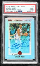 2003-04 Topps Contemporary Collection Red 18/50 Jalen Rose #135 PSA 7 Auto 06bg
