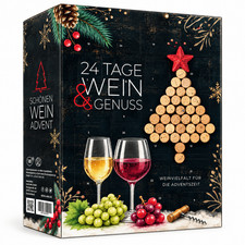 Boxiland Vino Calendario dell'Avvento 2026 - 24 varietà di vino rosso vino bianco rosato set degustazione