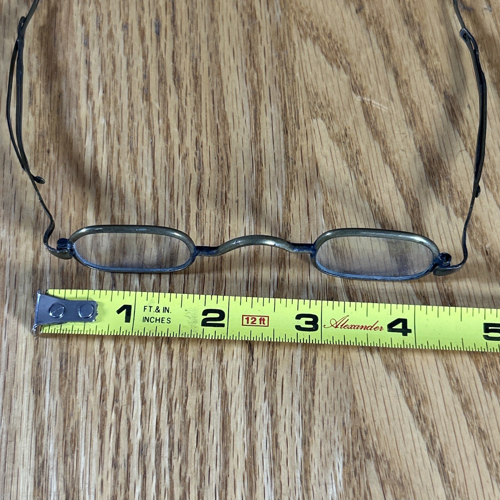 Antique Eyeglasses Spectacles Rectangle Frames Me… - image 8