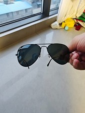 RAY-BAN RB3025 Aviator Sunglasses Black Frame/58mm Gray Lens