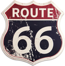Route 66 Signs Vintage Road Signs High Way Metal Tin Sign for Wall Decor 12" X 1