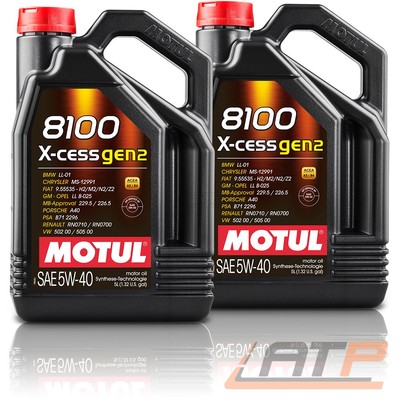 10 L MOTUL 8100 X-CESS GEN2 5W-40 MOTOR-ÖL MOTOREN-ÖL 
