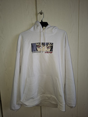 ANIME WEIßER HOODIE Damen Größe L