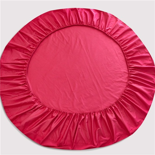 Cotton Round Bed Fitted Sheet Bedspread Non-slip Mattress Cover Solid Color - Picture 2 of 34