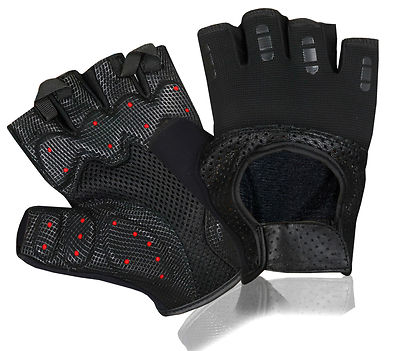 Weight Lifting Gloves Perforated Leather Fitness Strengthen Training Workout Gym