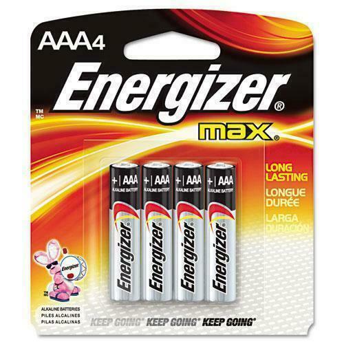 Energizer Max AAA Batteries 4 Pack On Card +Power seal EXP 2027-image