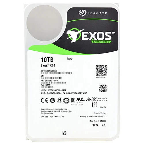 Compatible Seagate Exos X14 ST10000NM0568 10TB256MB7200RPM SATA 3.5"HDD |0 Hours - Picture 1 of 5