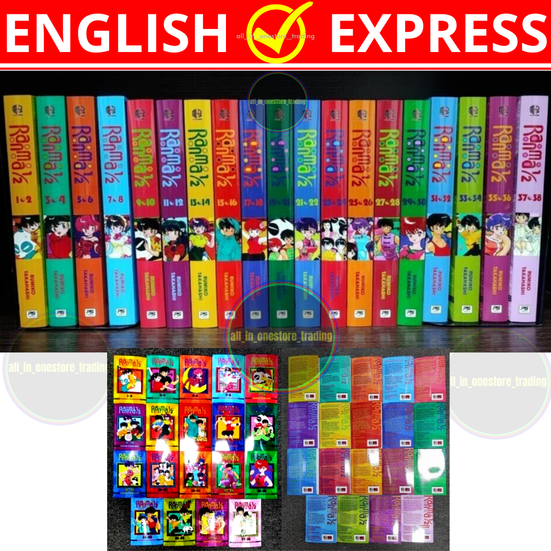 Ranma 1/2 英語版 全36冊セット Full Set Ranma 1/2 Volume 1-38 English Manga by Rumiko Takahashi