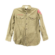 Boy Scouts Of America Sanforized Official Shirt Uniform Green Indiana Vintage