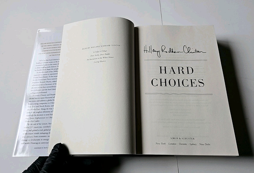 *SIGNIERT! Hillary Rodham Clinton HARD CHOICE 2014 Hardcover Buch HANDSIGNIERT! - Bild 9 von 19