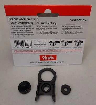 Fissler Set Rollmembrane Kochventildichtung Ventilsitzdichtung 610-000-01-706