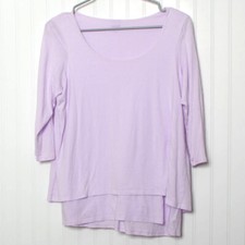 J JIll Pure Jill Lavendar Scoop Neck Long Sleeve Tee XL