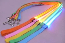 4FT LED PET GLOW-IN -THE-DARK LEASH dog cat night safety neck flash (1FT light)