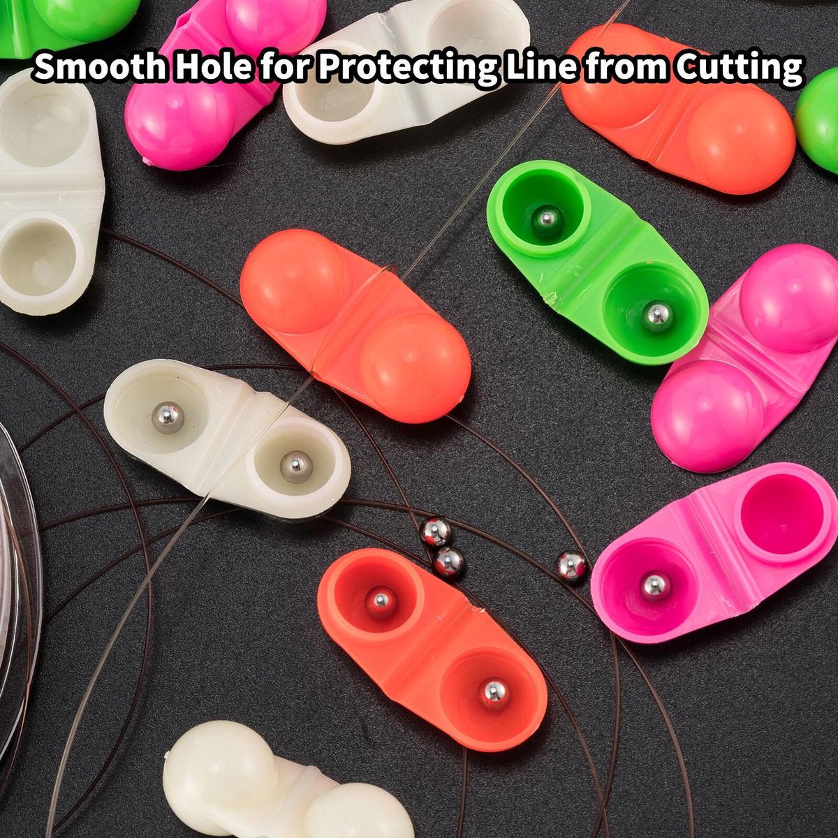 20/50 Pezzi Pesca Doppio Sonaglio Rumore Sonaglio Perline Portatile ABS - Foto 13