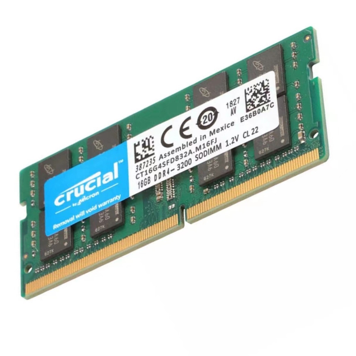 New Crucial 64GB (4X16GB) DDR4 3200MHz PC4-25600 SODIMM Memory Ram