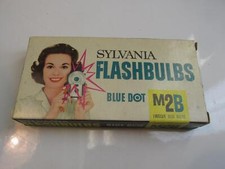 SYLVANIA BLUE DOT FLASHBULBS 12 Blue Bulbs M2B In Box NOS