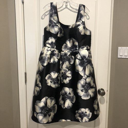 Formal Black Floral Dress Size 