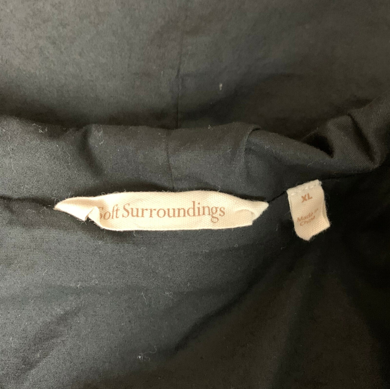 Soft Surroundings Full Zip Solid Black Ruched L/S… - image 4