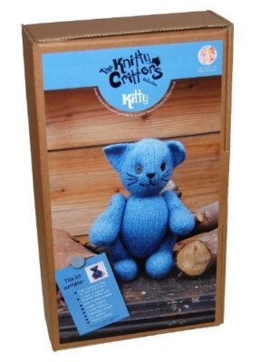 Knitty Critters Strick- und Filzspielzeug-Set Kätzchen, blau