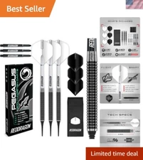 Pegasus Soft Tip Darts - 18g/20g Set with  Flights & Wallet Included