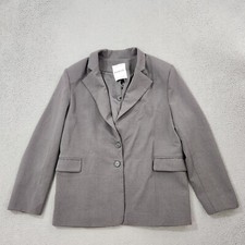 House CB Sport Coat Womens Large+ Gray Two Button Lined Blazer Jacker London