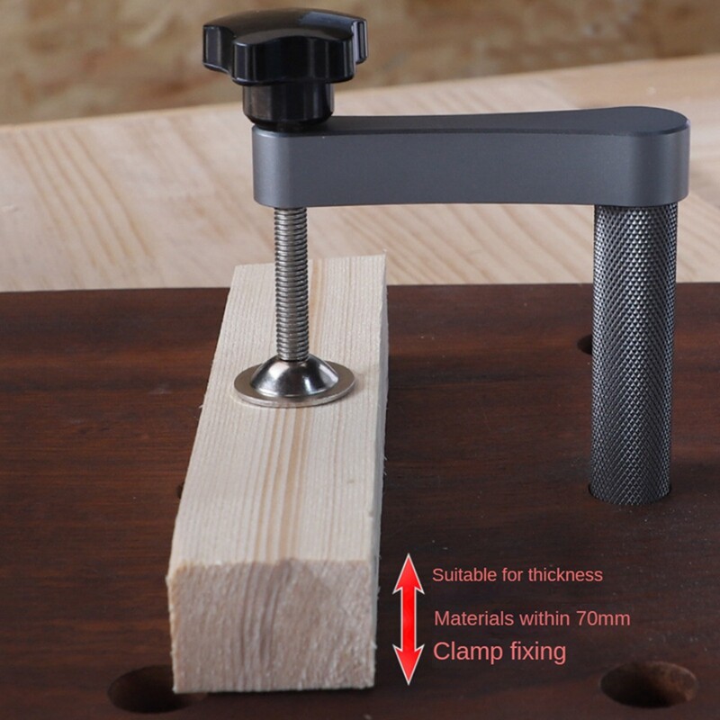 Workbench Dog Hole Clamp Woodworking Desktop Fixed Clip for 19mm Dog