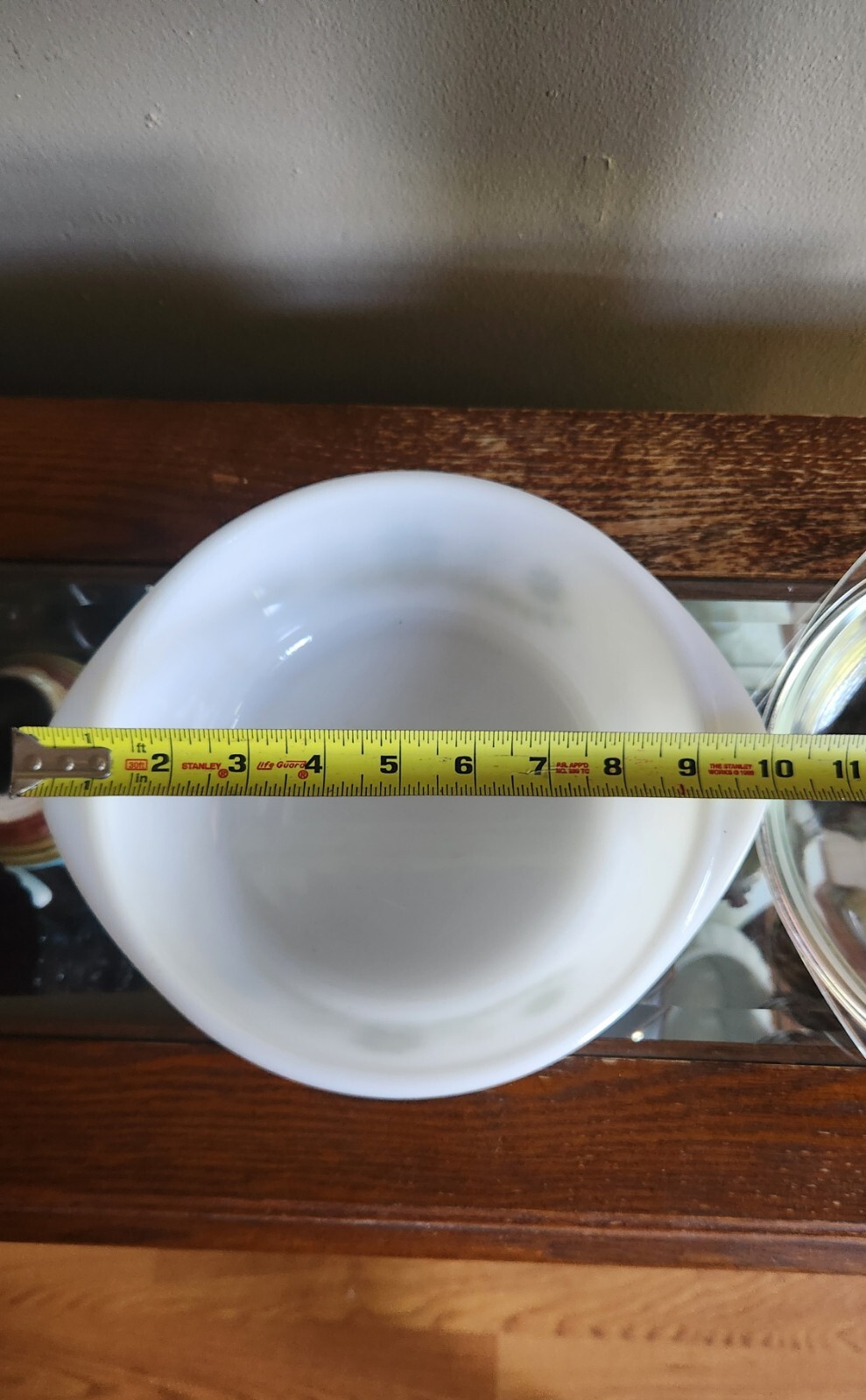 Oven Were 514 Casserole Dish With Lid Green Flowers & Leaves 10"×8¾"