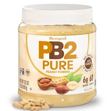 Pure Peanut Butter Powder - [2 Lb/32 Oz Jar] - No Added Sugar, No Added Salt, No
